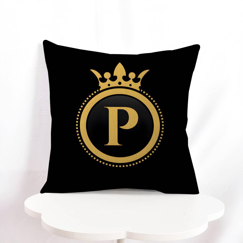 

Черный Золотой Принт Короны Наволочка Декоративная Наволочка Наволочка с Принтом Чехол на Подушку для Дивана 16x16Inch