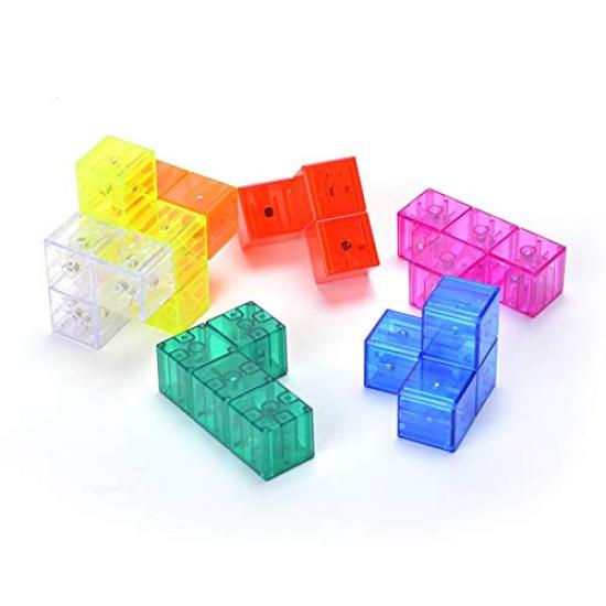 XMD Magic Cube Magnetic Blocks 3D Puzzle, Permanent Play, Magnetic Puzzle, 3D Blocks, Wiseman Puzzle, Magnetic Building Blocks, Educational Toy
