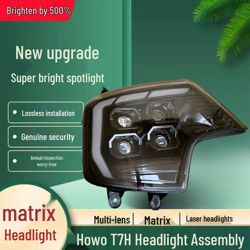 Sinotruk Howo T7H Headlight Assembly T5GTX: Four-Lens Matrix Front Light, Super Bright. Four-Lens Left