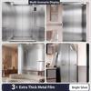 Selbstklebende gebürstete Edelstahl Kontaktpapier Metallische Folie Kühlschrank Aufzugstür Makeover Wasserdichter Aufkleber 0,16mm