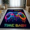 Cartoon Game Gamer Zone Controller Logo Living Room Non-Slip Area Rug Soft Carpet for Bedroom Playroom Sofa,Home Decor Doormat