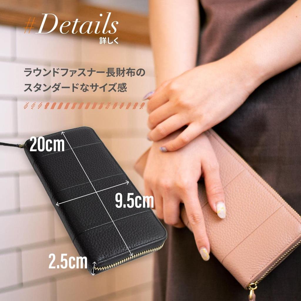 RafiCaro Garcon Cowhide Leather Long Receipt and Coin Large Green Women's Wallet, Wallet, Green, Compartment, Box-Shaped, Coin-Through, Capacity,