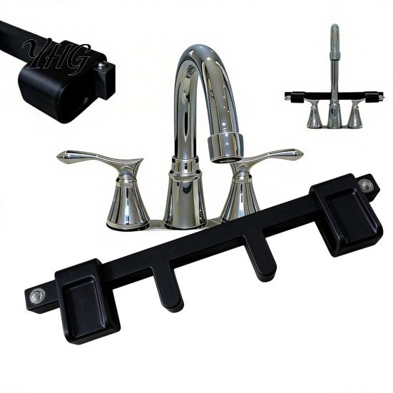 Toddler Proof Faucet Lock Handle for Double Faucets, Child & Pet Sink Water Taps Safety Guard, Universal Adjustable Tap Device Kitchen Bathroom
