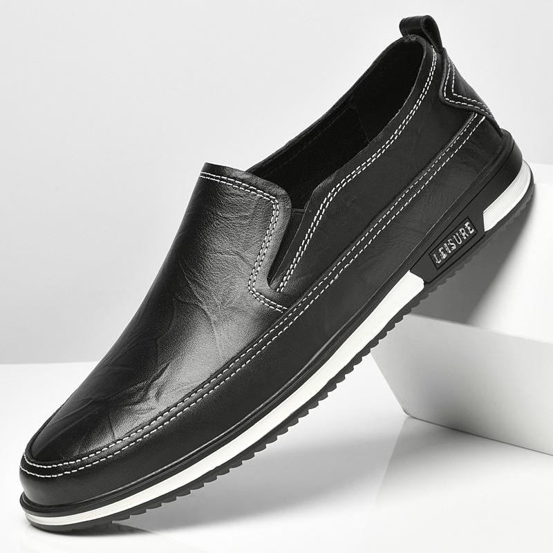 

Весенняя мужская модная и удобная повседневная кожаная обувь с носком, классические стили, мужская деловая повседневная спортивная кожаная обувь 44 чёрный
