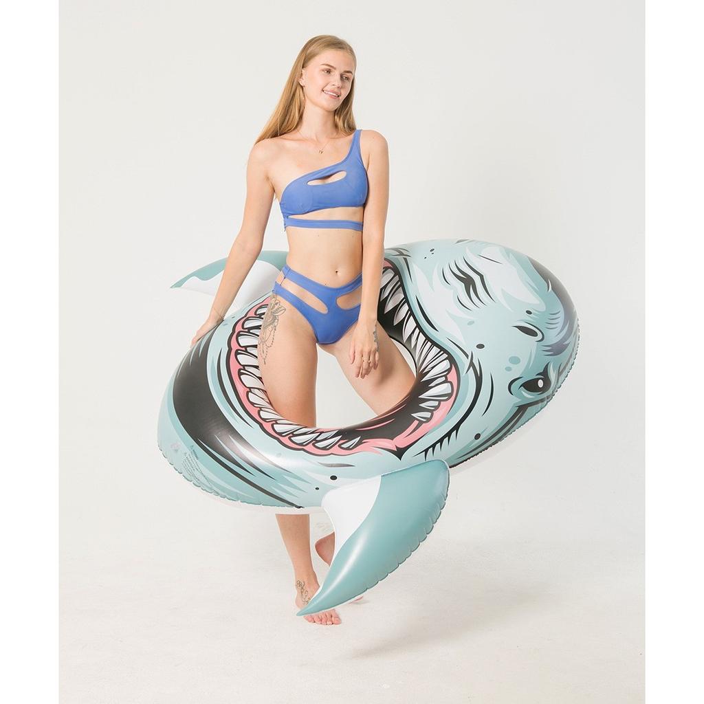 Inflatable Shark Float, Pool Party Lounge Toy for Kids and Adults, Giant Inflatable Swimming Ring, Swimming Pool, Summer Water Fun, Shark Floats