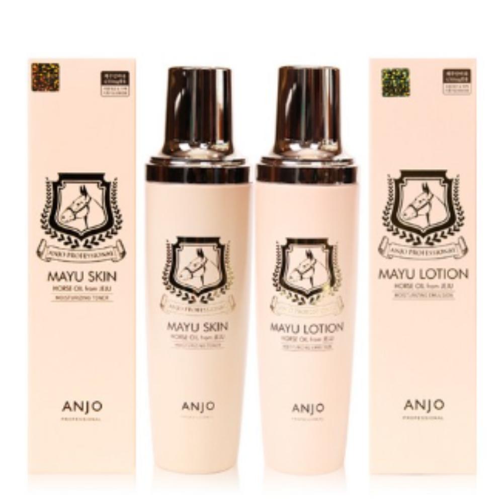 ANJO / Mayu Skincare 3pcs Set / Skin, Lotion, Cream & Gift / Deep Nourishing Horse Oil / Made In Korea