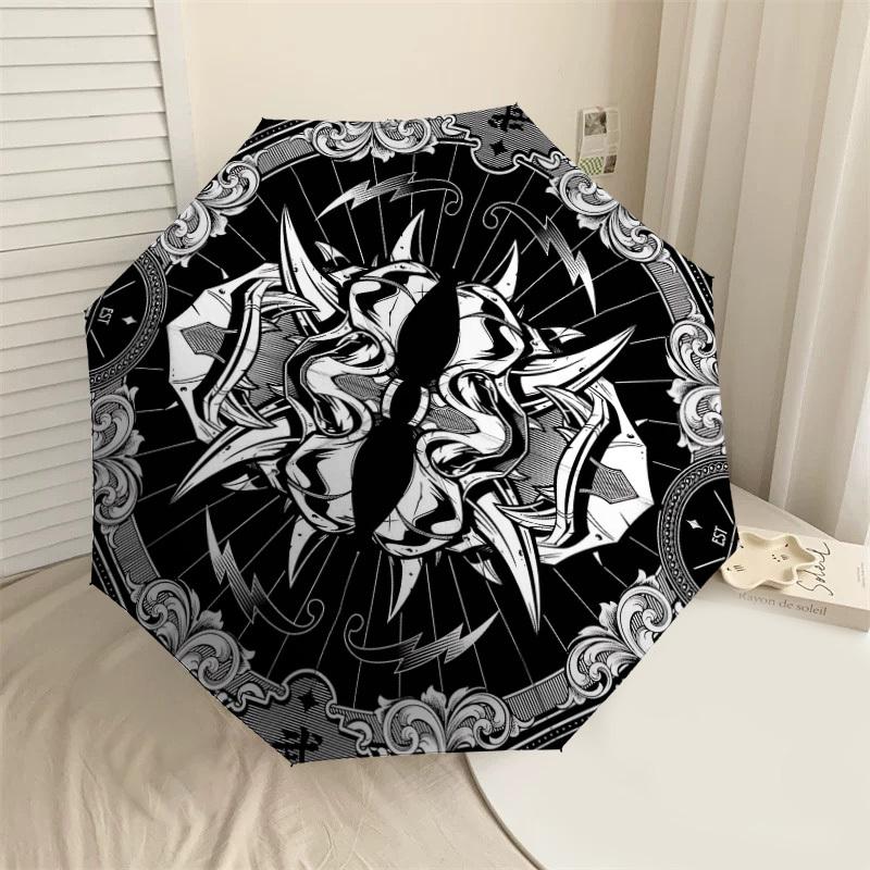 

1PC Sweyd Art Umbrella-8-Rib Reinforced Portable Folding Travel Suitable for All Seasons Outdoor Daily Use Is an Ideal Choice -F359