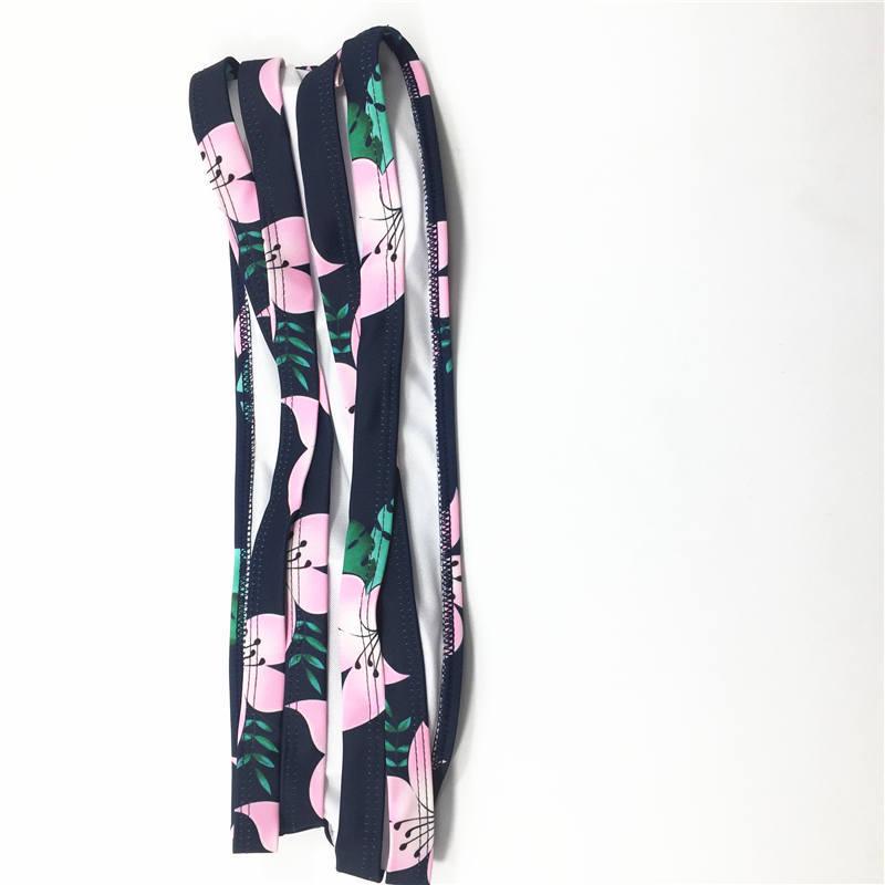 Bikini Set Ins Retro Black Strapless Bra Floral Bowknot Luxury Brazilian Women Swimsuit Beach