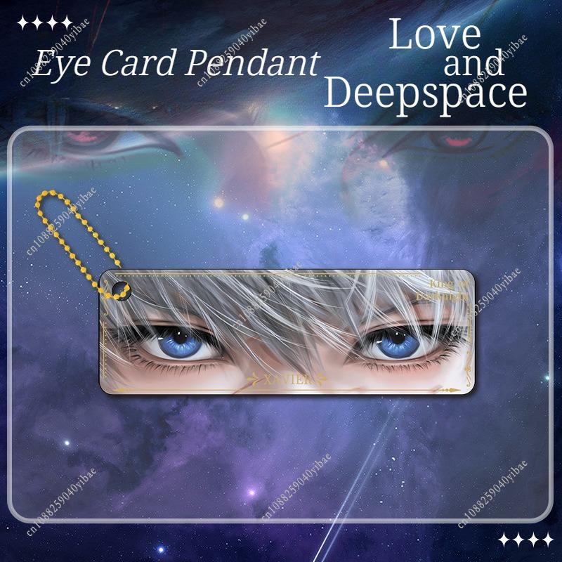 Love and Deepspace Acrylic Eye Card Keychain Pendant Caleb Sylus Xavier Zayne Rafayel Anime Backpack Keyring Gift for Friend