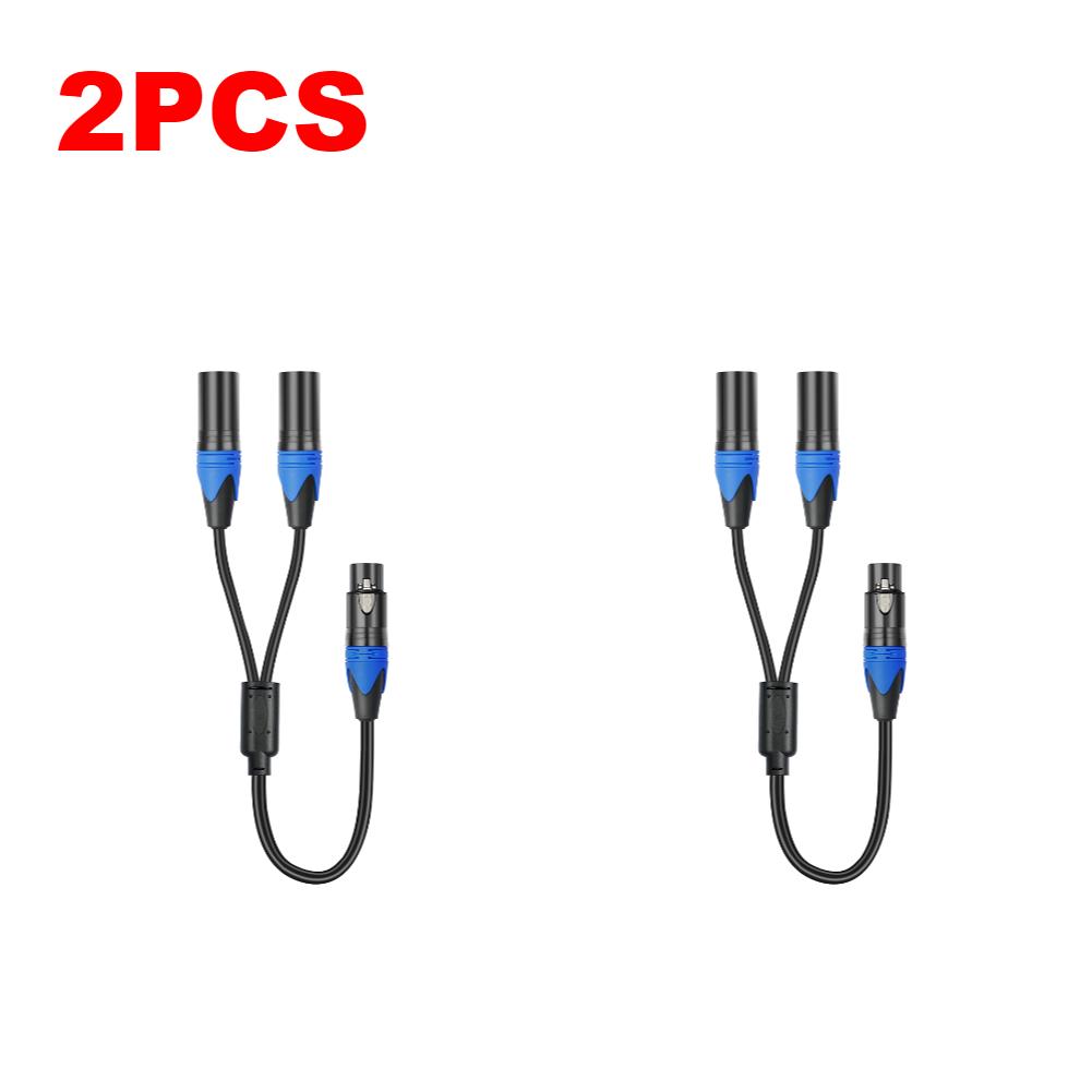1-6PCS Y Shape XLR Splitter Cable XLR Female To Dual XLR Male Splitter Mic Cable Microphone Splitter Cord For Amplifier Mixer