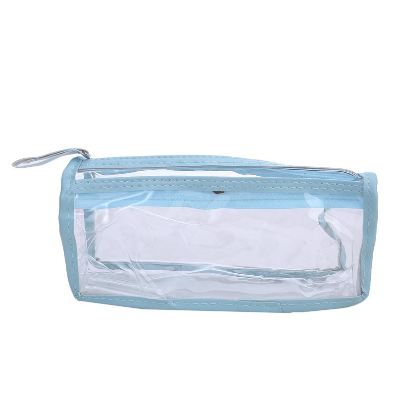 Transparent Double Tier Pencil Case Large Capacity Pen Bag School Study Stationery Office Supplies