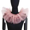 Perfect Match Ruffle Mesh Fake Collar Shawl Clown Performance Makeup Neck Accessories Renaissance Tulle Costume Detachable Collar
