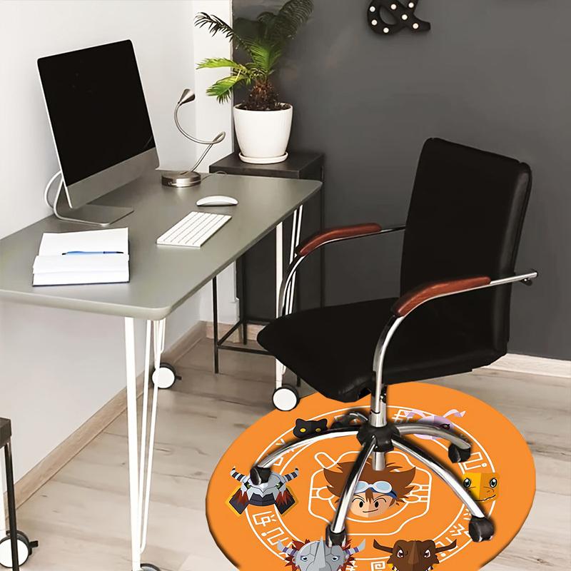 

1pc Cartoon Characters Round carpet, Made of Polyester,Perfect for Decorating Office Chairs, Living Rooms 80cm
