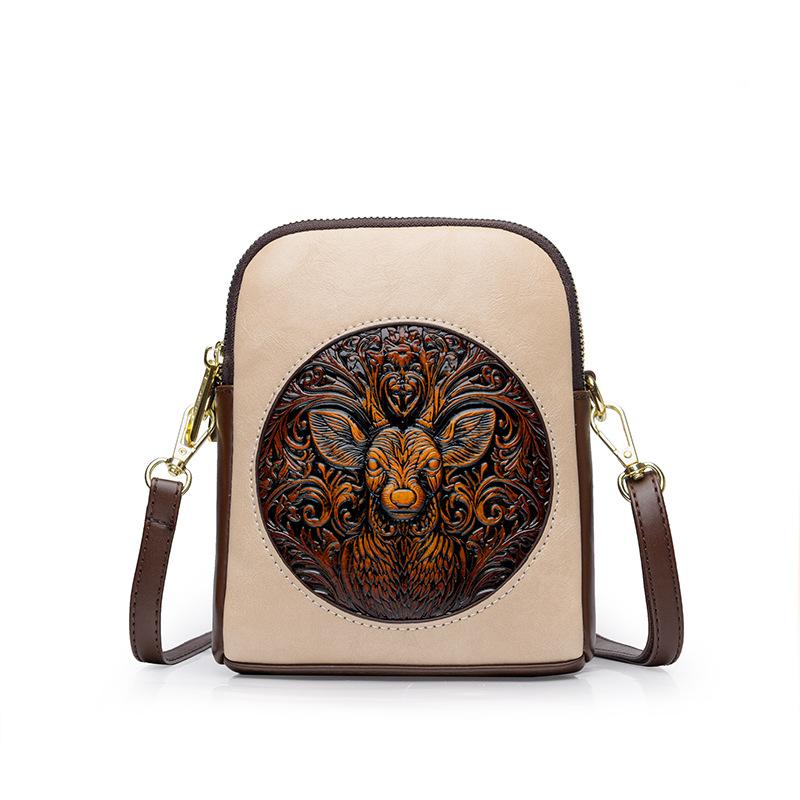 

Сумка для мобильного телефона Новая повседневная женская сумка через плечо Сумка-мессенджер в стиле ретро Маленькая квадратная сумка Мобильный телефон бежевый