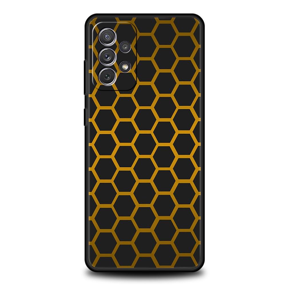 Honeycomb Pattern Phone Case for Samsung Galaxy A17 A13 A15 A25 A35 A51 A55 A71 A21S A11 A31 A41 A23 A53 A73 5G A03S A05s Cover