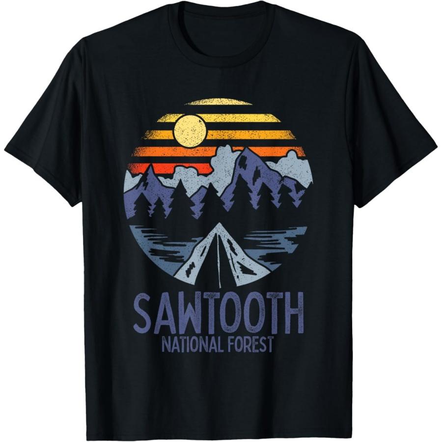 

Sawtooth National Forest Idaho Rocky Mountains ID Camping T-Shirt XXXXXL чёрный