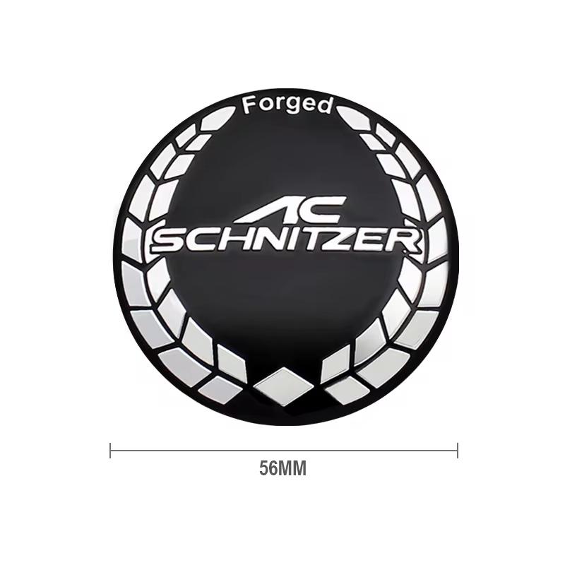 4KS 56MM 60MM AC SCHNITZER Znak Krytka Středu Kola Poklice na Ráfky Auta Prachotěsný Kryt Samolepka na Pokličky Pro M3 M5 E34 60 E46 E39 X3 X5
