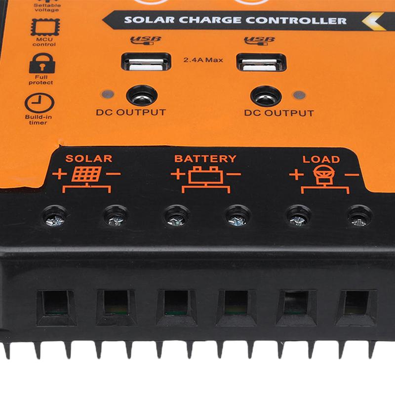 Pwm   Solar Charge Controller 12/24V 30/50/70A Battery Regulator Dual Usb 5V Lcd