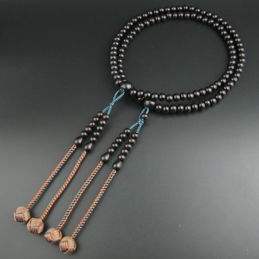 Myorenka Shingon Buddhist Formal Prayer Beads for Ebony Furiwake Shaku Ni 12 Sun Odamaki Bonten Prayer Beads Bag Koyasan Honren Prayer for Memorial
