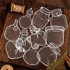 50PCS Transparent Waterproof Cartoon Wishing Bottle Stickers for DIY Journals