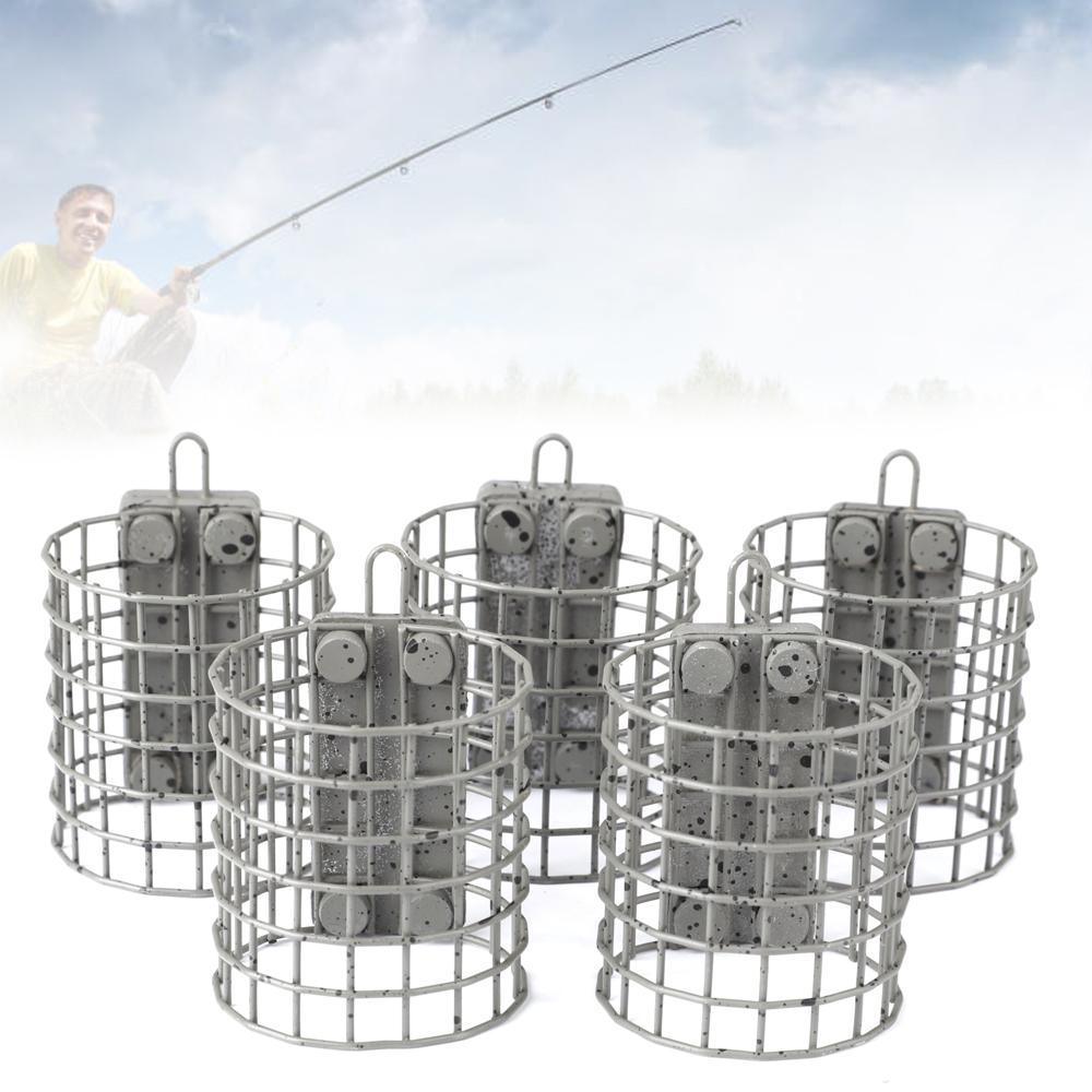 FTK 1 Pc Length 20g-60g Carp Cage Feeder European Fishing Equipment Spotted Style Will Not Rust Suitable for Carp Fishing