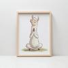 Llama In Meditation - Decorative Poster Llama In Meditation - Decorative Poster, 50X70 Cm, Gold Aluminum Frame, 230 Gsm Matte Paper