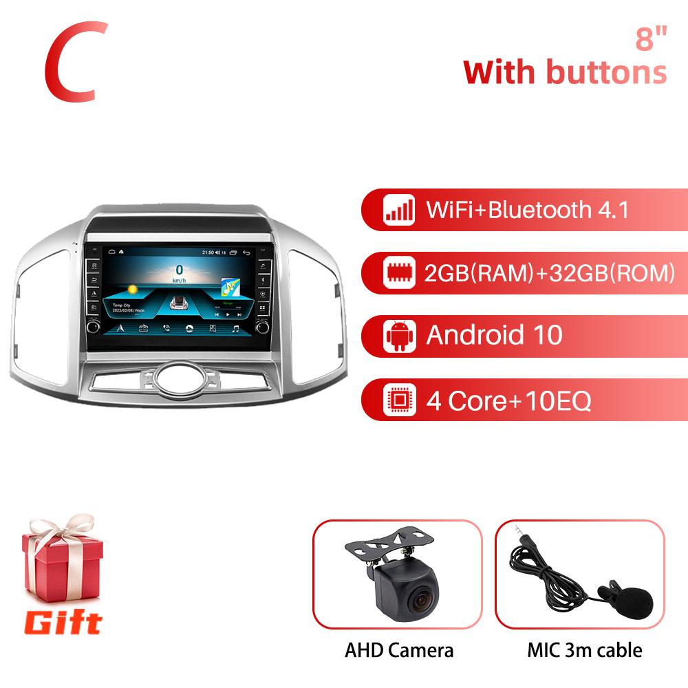 2 Din Android Car Radio for Chevrolet Captiva 2012-2017 9" Stereo Receiver GPS Bluetooth-compatible Navigation Multimedia Player