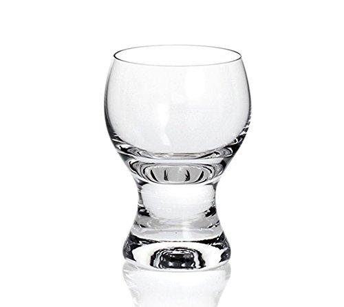 Bohemian Glass Gina Cold Sake Shot Glasses, Set of 6, Dishwasher Safe, Crystallex