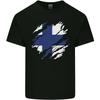 Torn Finland Flag Finnish Day Football Unisexs Light Cotton TShirt