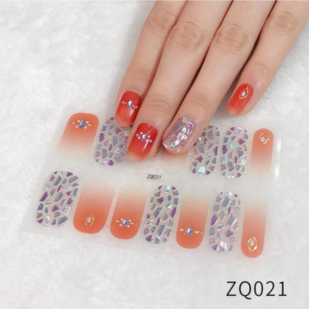 Whitening Three-dimensional Nail Sticker Full Sticker Waterproof Nail Patch Advanced Sense Simple Wind Nail Polish Glue