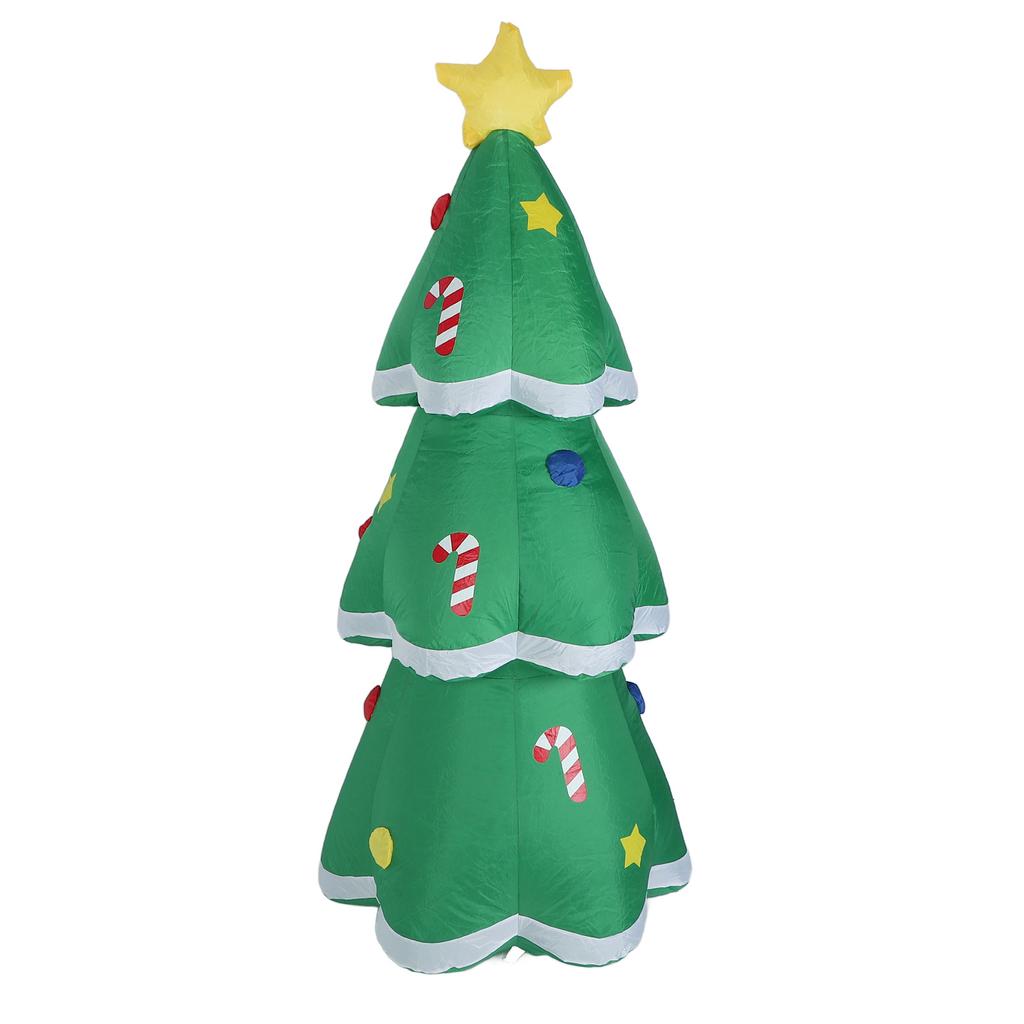 4.9FT Inflatable Xmas Tree LED Lighted 210T Polyester IP44 Water Resistant Blow Up Xmas Tree Yard