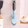 Long Handle V-Shaped Crevice Brush for Bathroom Tile with Hard Bristles