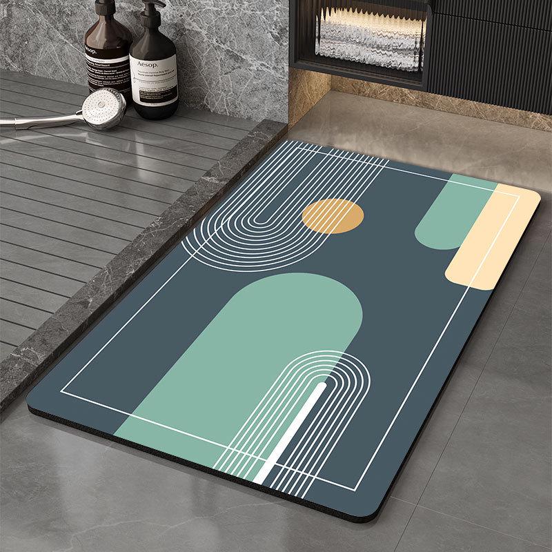 Soft Diatom Mud Non-Slip Bathroom Mat: Water-Absorbing Floor Pad for Home and Toilet Entrance
