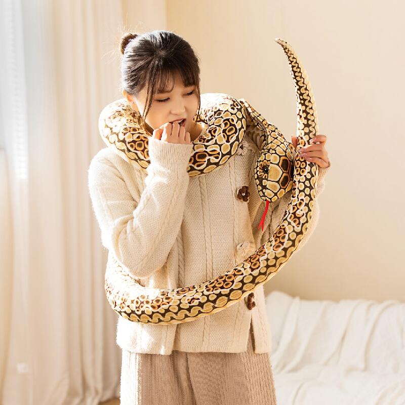 Simulation Snake Plush Toys Colorful Cobra Lifelike Boa Model Stuffed Doll Home Decoration Birthday Gift Photography Props