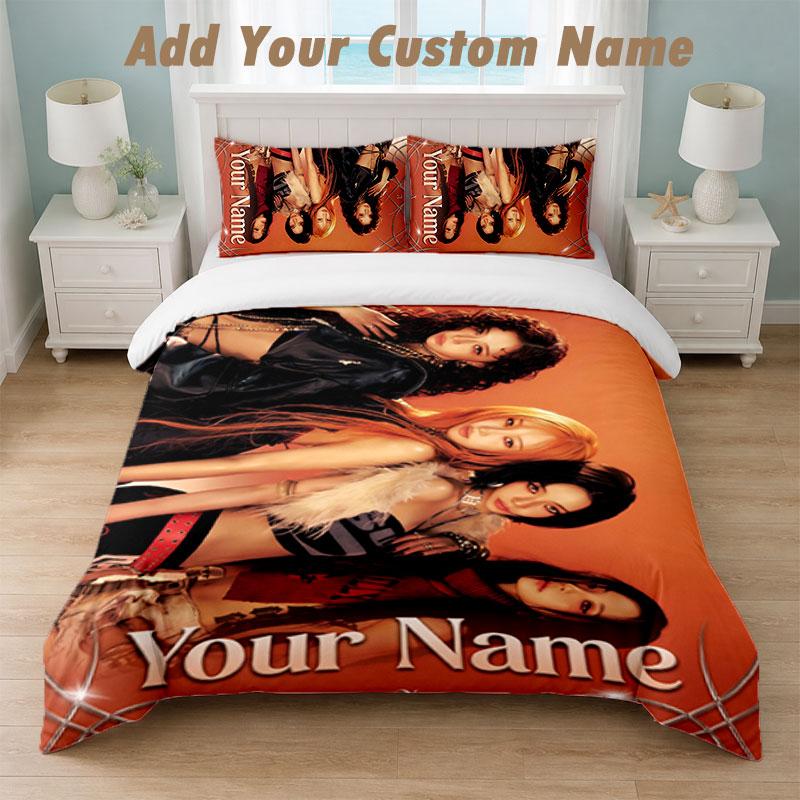 Bedding Set 1 Duvet Cover 2 Pillowcases Aespa Print Soft Bed Linen Bedroom Decor