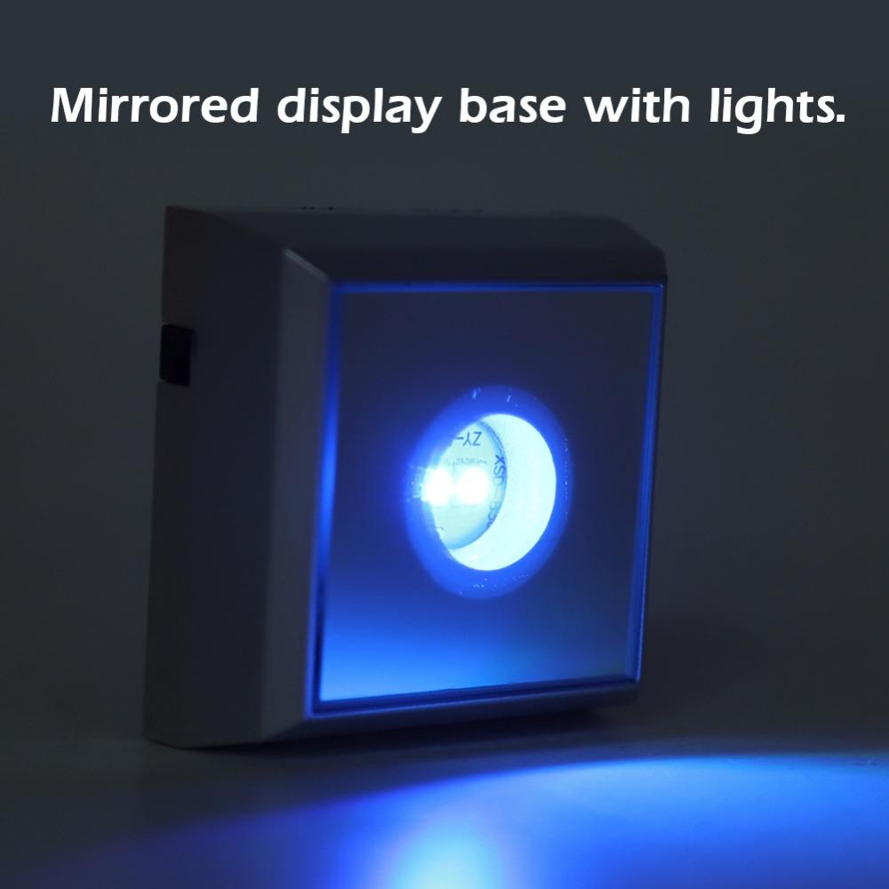 2er-Pack Quadratische Form LED-Lampenbasis Batteriebetrieben Display-Basis LED-Halter Ständer Glas Kunst