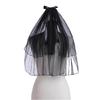 Dark Series Black Mesh Veil for Halloween Masquerade Party Bride Dress Up Wedding Veil for Parties Festival Props