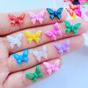 100 Stück Neue Niedliche Gemischte Mini Glänzende Schmetterlinge Flache Rückseite Harz Cabochons Scrapbooking DIY Schmuck Basteln Dekoration Zubehör