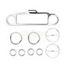 Motorcycle Accent+Speedometer+Speaker Trim Ring Set Chrome For Harley Touring Electra Street Glide 1996-2013