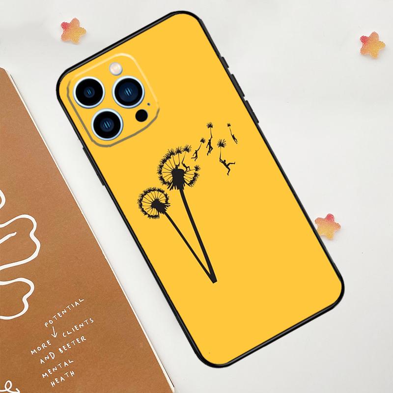 Dandelion Case For iPhone 11 12 13 14 15 16 Pro Max 15 16 Plus 13 12 Mini X XS XR Cover