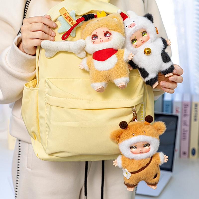 New fashion super cute vinyl face iron triangle animal plush toy tide play figure doll ornament gift