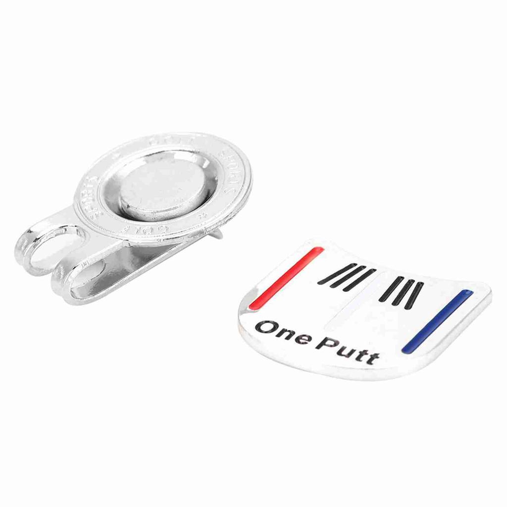 One Putt Durable Metal Golf Mini Magnetic Ball Marker Golfer Hat Visor Clip Accessory