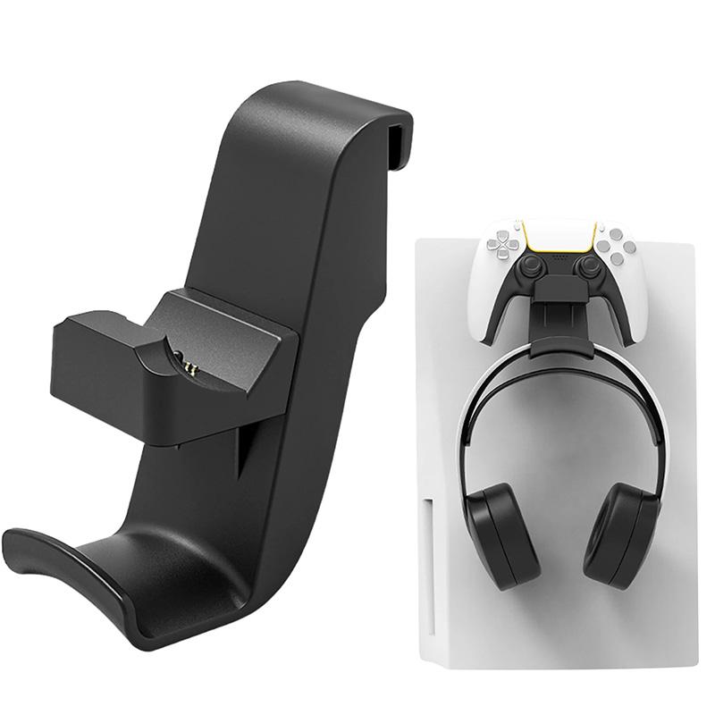 2 In 1 Controller Charger Headphone Storage Holder for PS5 Game Controller Hanging Charging Dock Station for PS5 Accessories