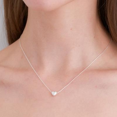 OVLA MATTE DAMAGE HEART NECKLACE_S JN025