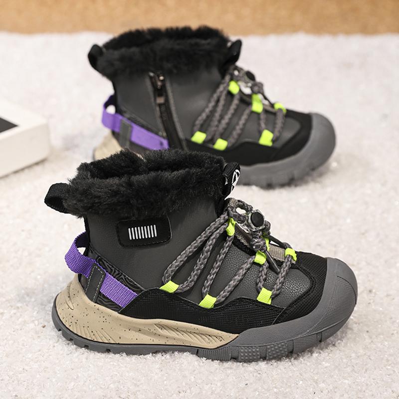 Winter Kids Thickened Children's Boots Non Slip Warm Medium Snow Boots Winter Cotton Shoes for Boys Girls Winter Boots