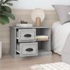 Table de chevet - Maison Exclusive - Sonoma gris - 60 x 35,5 x 45 cm - 2 tiroirs et 2 compartiments