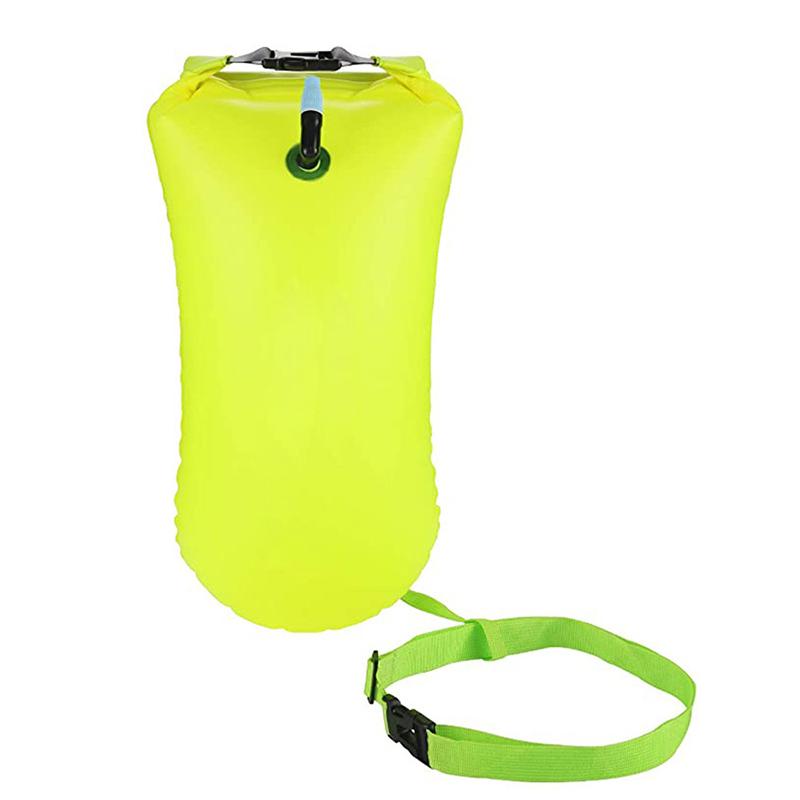 Pvc Swimming Bucket Dry Bag Inflatable Open Swimming Buoy Tow Floating Bag Waterproof Double Air Bags Water Sport Safety Bags