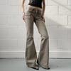 VIONA Elegant Jeans for Women Vintage Spicy Girl Low Waist Workwear Micro Flared Slim Fit Leg Length Casual Pants