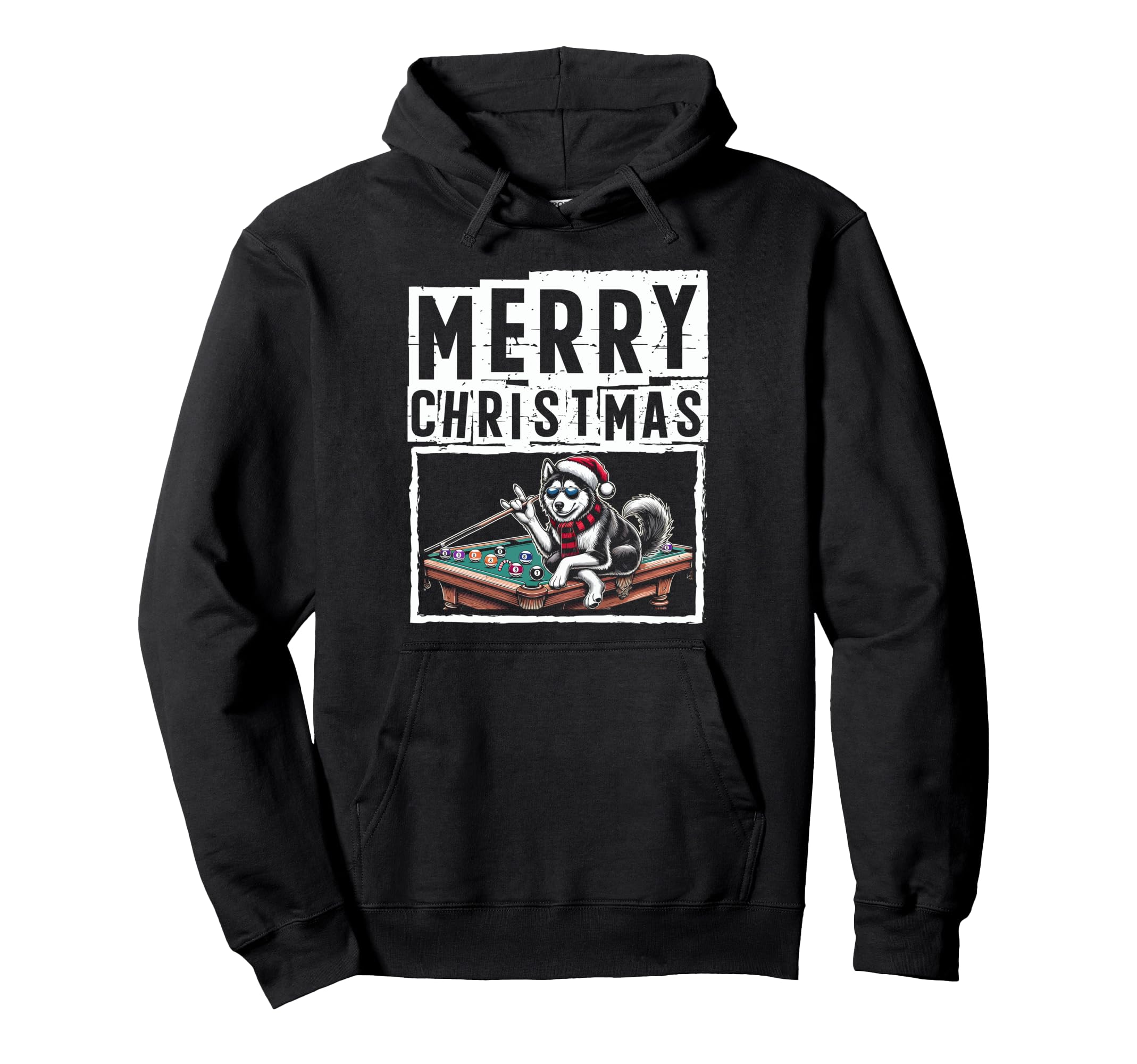 

Billiards Merry Christmas Cue Snooker Hoodie