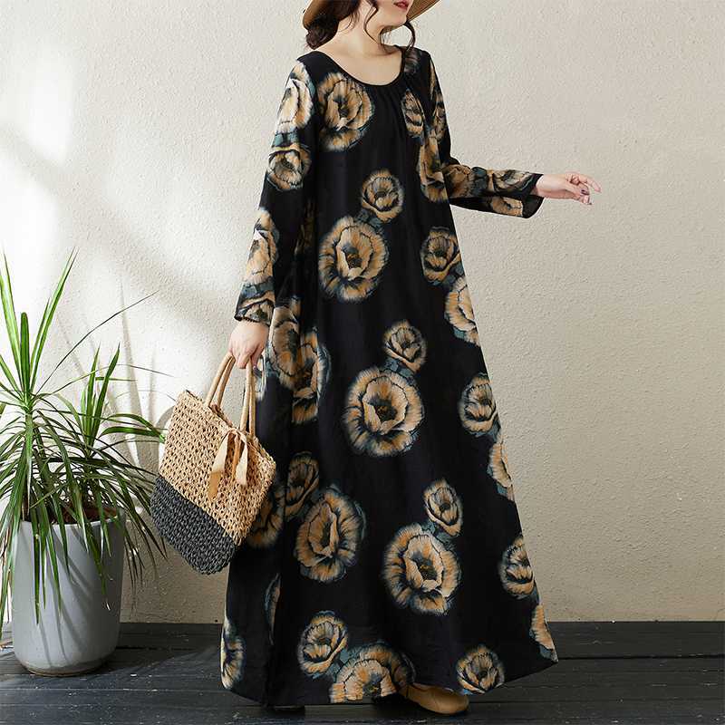 

Минималистичное платье с длинными рукавами и плиссированной юбкой-солнцем в стиле «ленивец» в стиле «отпуск» 2XL